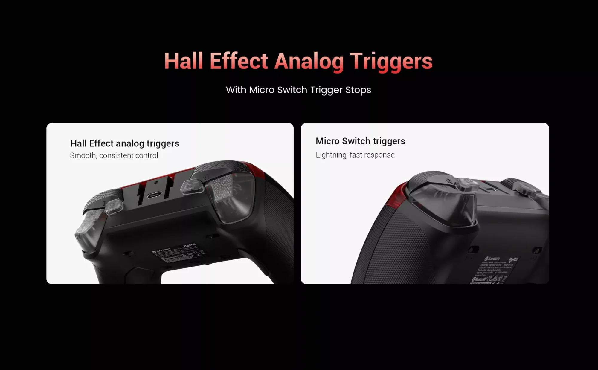 يد تحكم GameSir G7 Pro ثلاثية الاتصال لإكس بوكس سلكي والكمبيوتر والموبايل لاسلكي - أسود - Image 8
