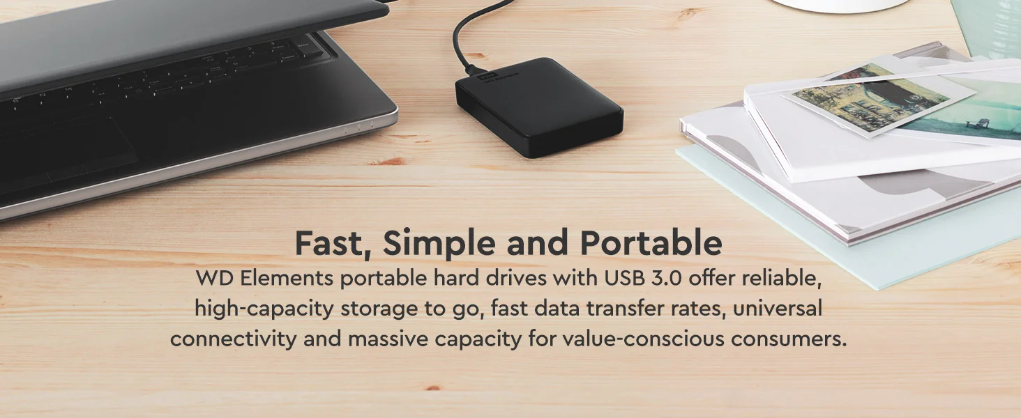 Western Digital Elements 1TB Portable External HDD USB 3.0 Black - Thumbnail 9