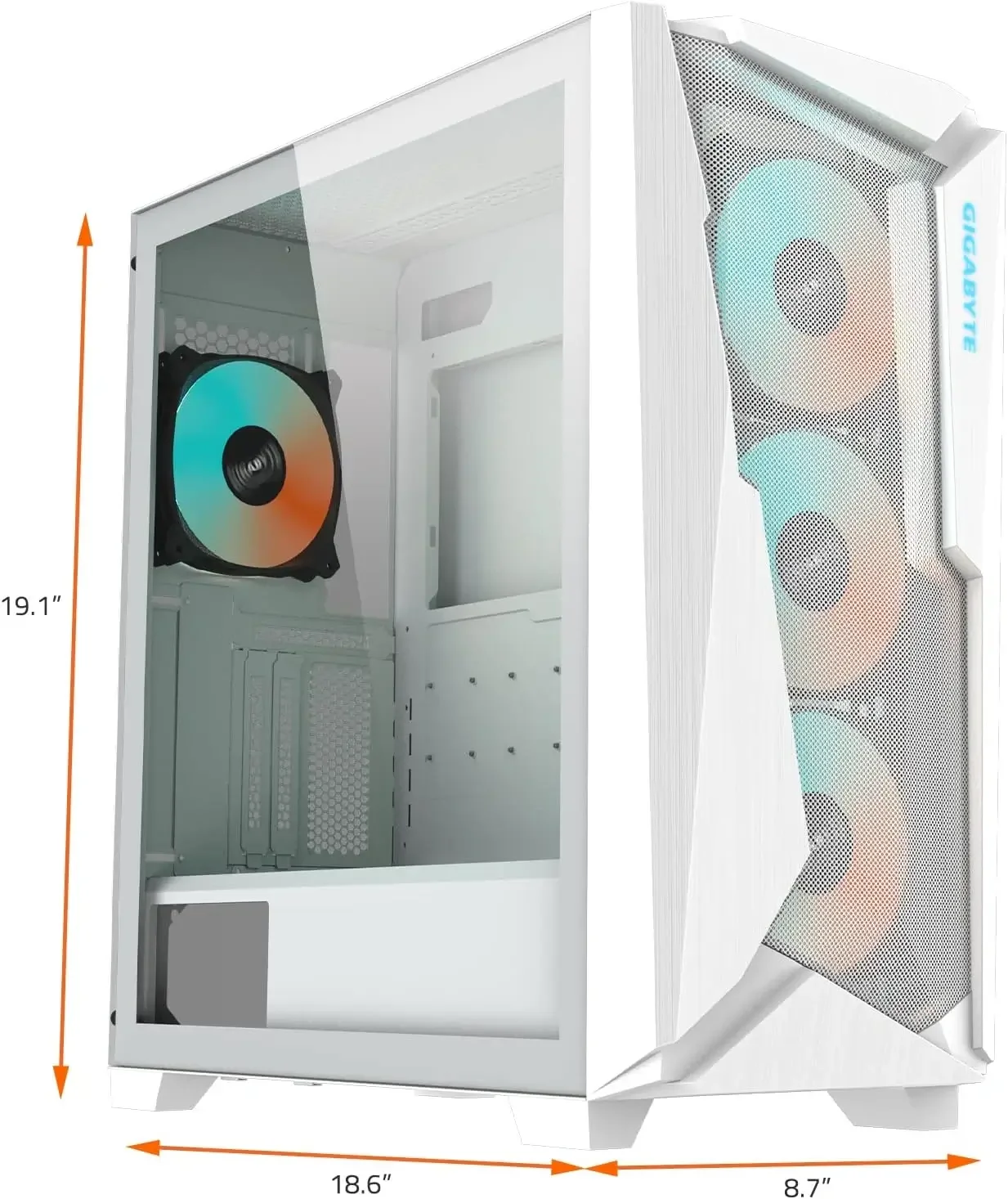 صندوق كمبيوتر GIGABYTE C301GW V2 زجاجي Mid-Tower للألعاب بإضاءة ARGB - Image 6