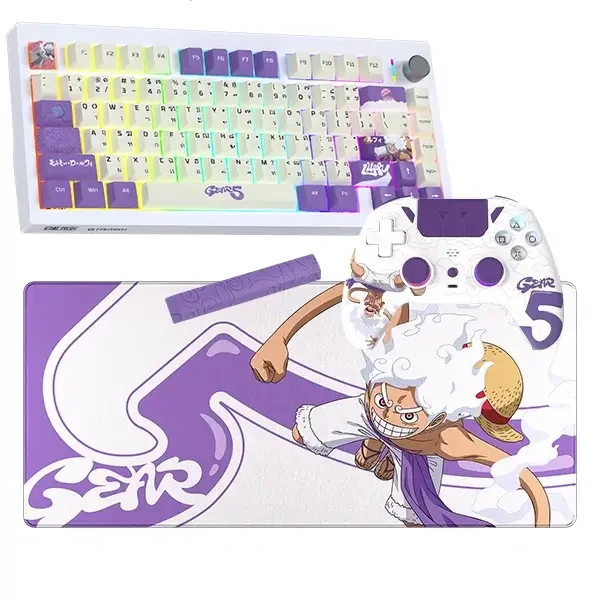 طقم إكسسوارات ألعاب Fantech Gear5 Luffy Edition مع كيبورد MK921 - Image 2