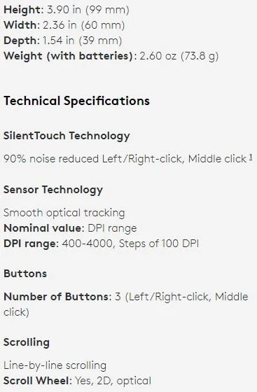 Logitech M240 SILENT Wireless Bluetooth Mouse – Black – 910-007119 - Thumbnail 11