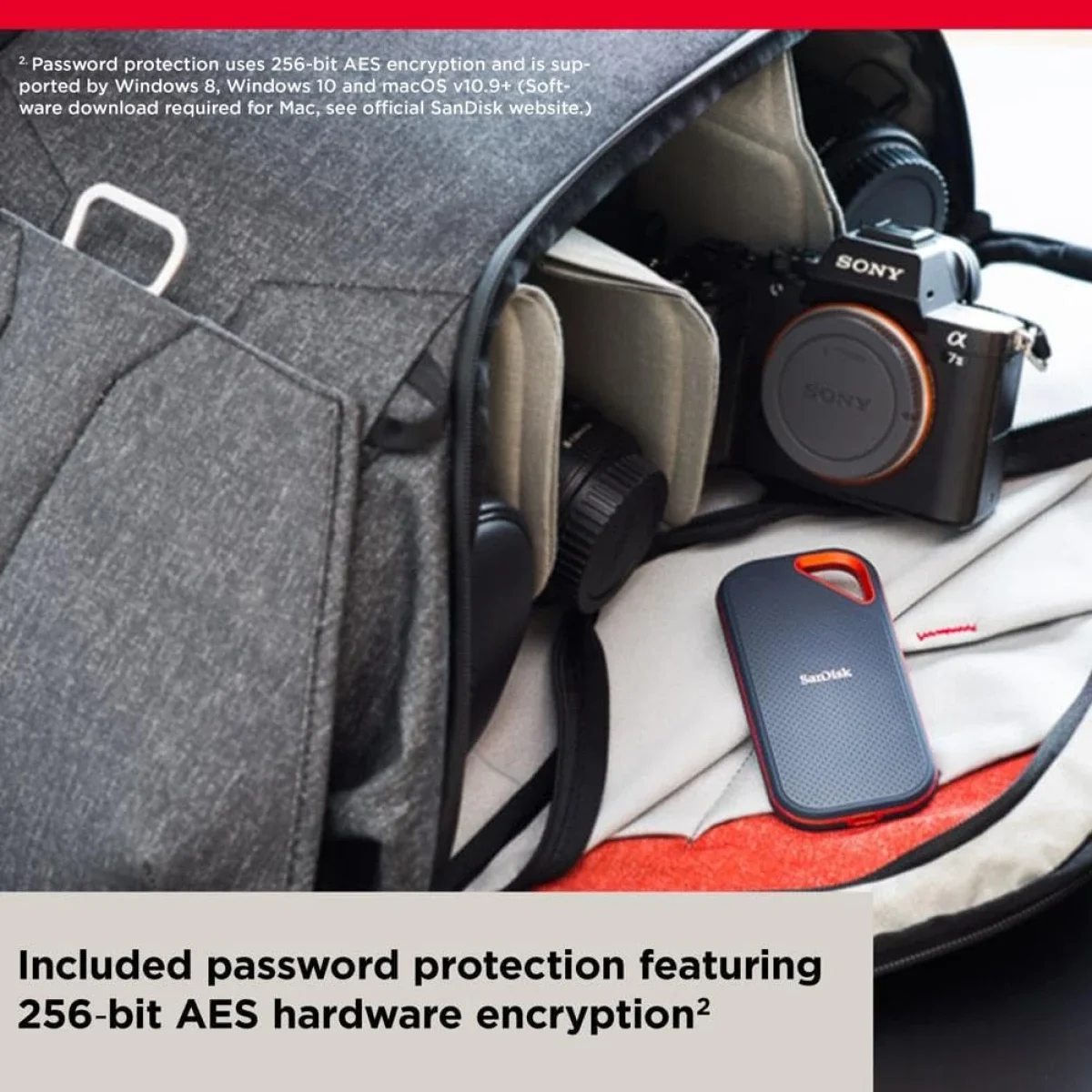 وحدة تخزين SSD محمولة SanDisk Extreme PRO سعة 2TB بمنفذ USB-C وUSB 3.2 Gen 2x2 بسرعة تصل إلى 2000MB/s - Image 6