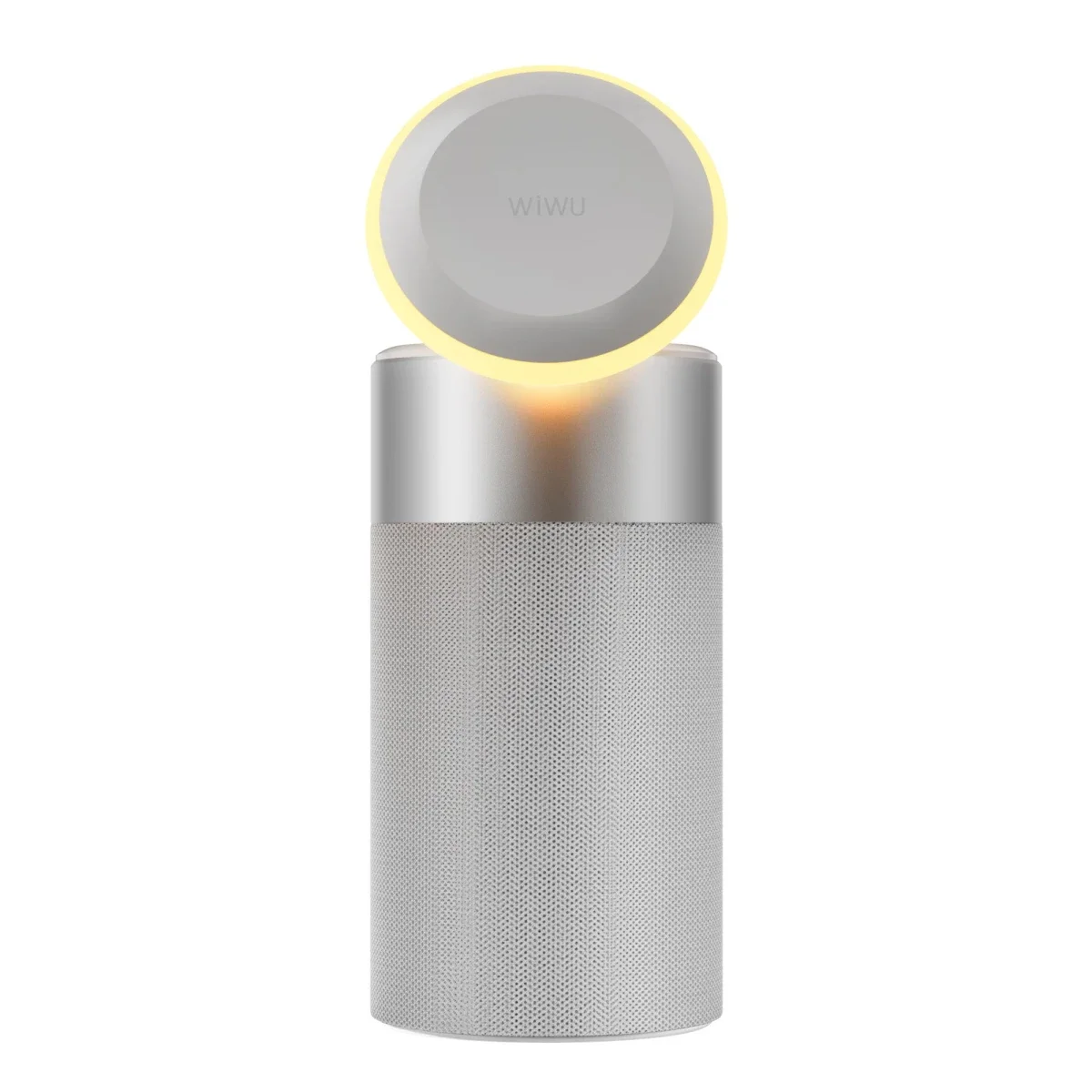WIWU WI-W022 3-in-1 Wireless Charger with Bluetooth Speaker, Ambient Light, 15W - White - Image 5