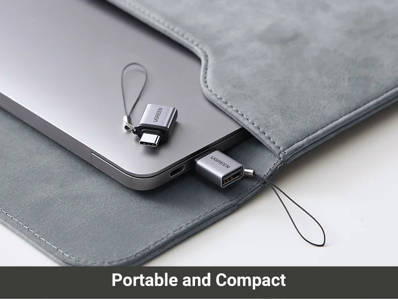 محول Ugreen USB-C ذكر إلى USB 3.0 A أنثى OTG بسرعة 5Gbps لون Space Gray - Image 6