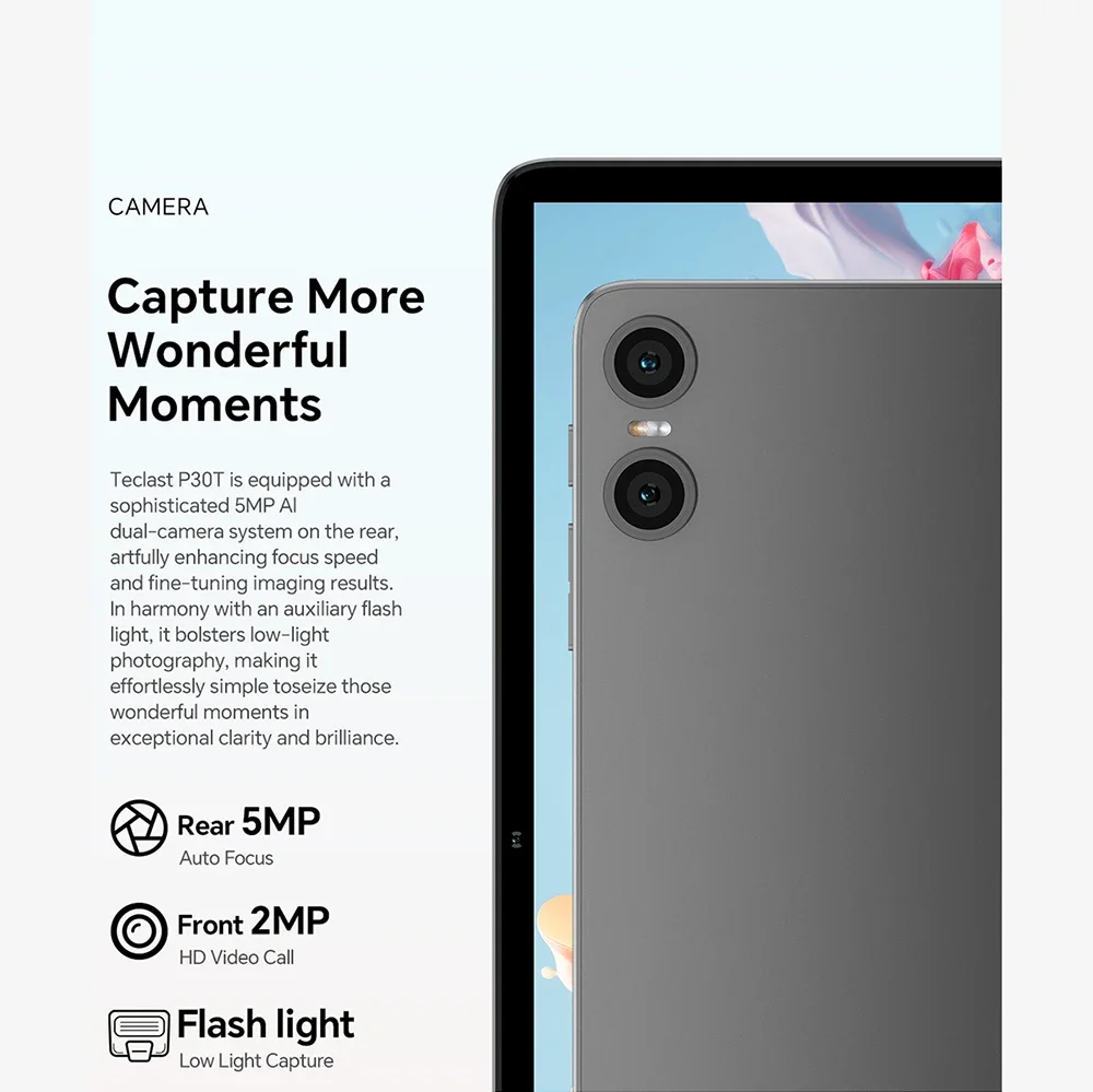 TECLAST P30T (2025) 10.1-Inch IPS 90Hz Android 14 Wi-Fi Tablet, 128GB, 4GB RAM, Grey - Thumbnail 27