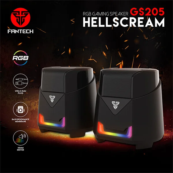 سماعة ألعاب وموسيقى RGB محمولة Fantech HellScream GS205 - Thumbnail 2