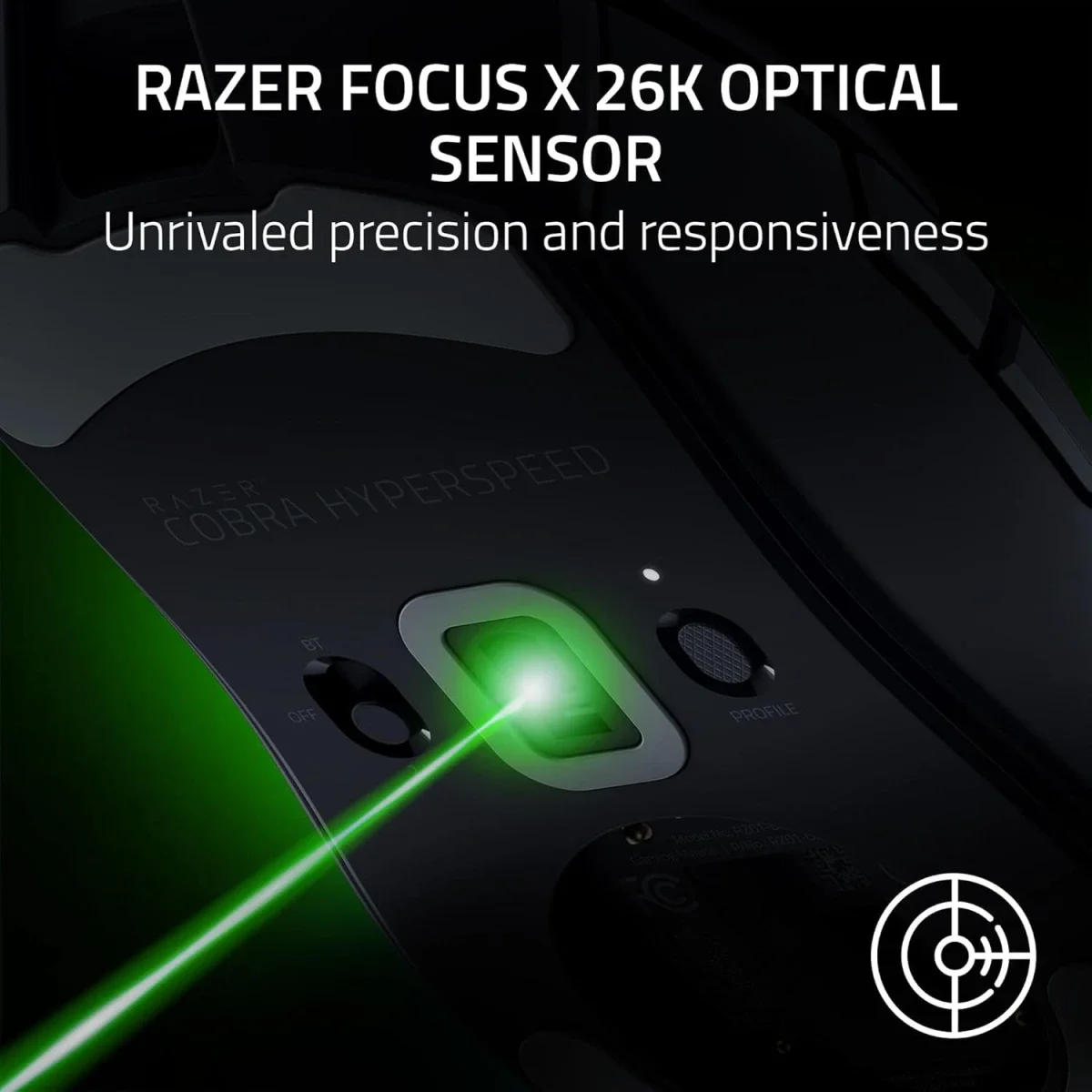 ماوس ألعاب Razer Cobra HyperSpeed لاسلكي بمستشعر 26000 DPI - Thumbnail 4