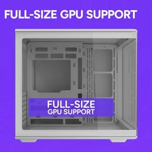 هيكل كمبيوتر Cooler Master Elite 600 ATX Mid-Tower باللون الأبيض مع 7 مراوح ARGB عكسية مثبتة مسبقًا - Thumbnail 12