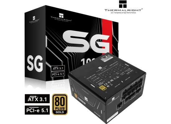 مزود طاقة Thermalright SG-1000 بقدرة 1000 واط 80 Plus Gold معياري بالكامل ATX 3.1 - Image 3