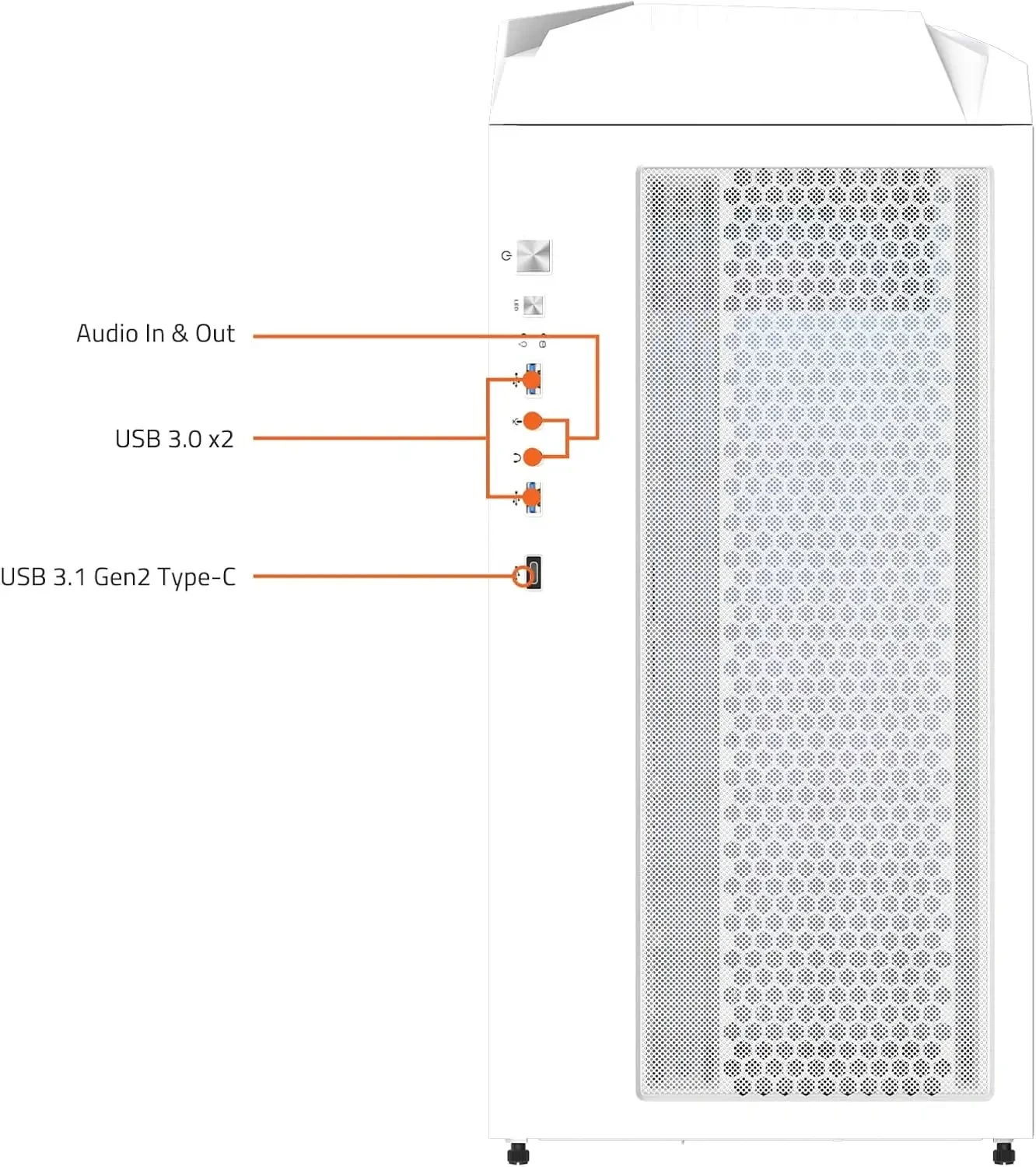 صندوق كمبيوتر GIGABYTE C301GW V2 زجاجي Mid-Tower للألعاب بإضاءة ARGB - Image 7