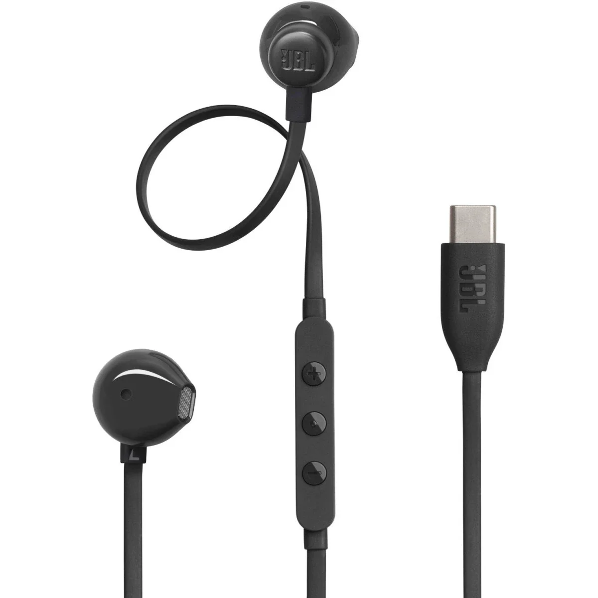 JBL Tune 305C USB-C Wired Hi-Res Earbuds with Mic, Black - Thumbnail 4