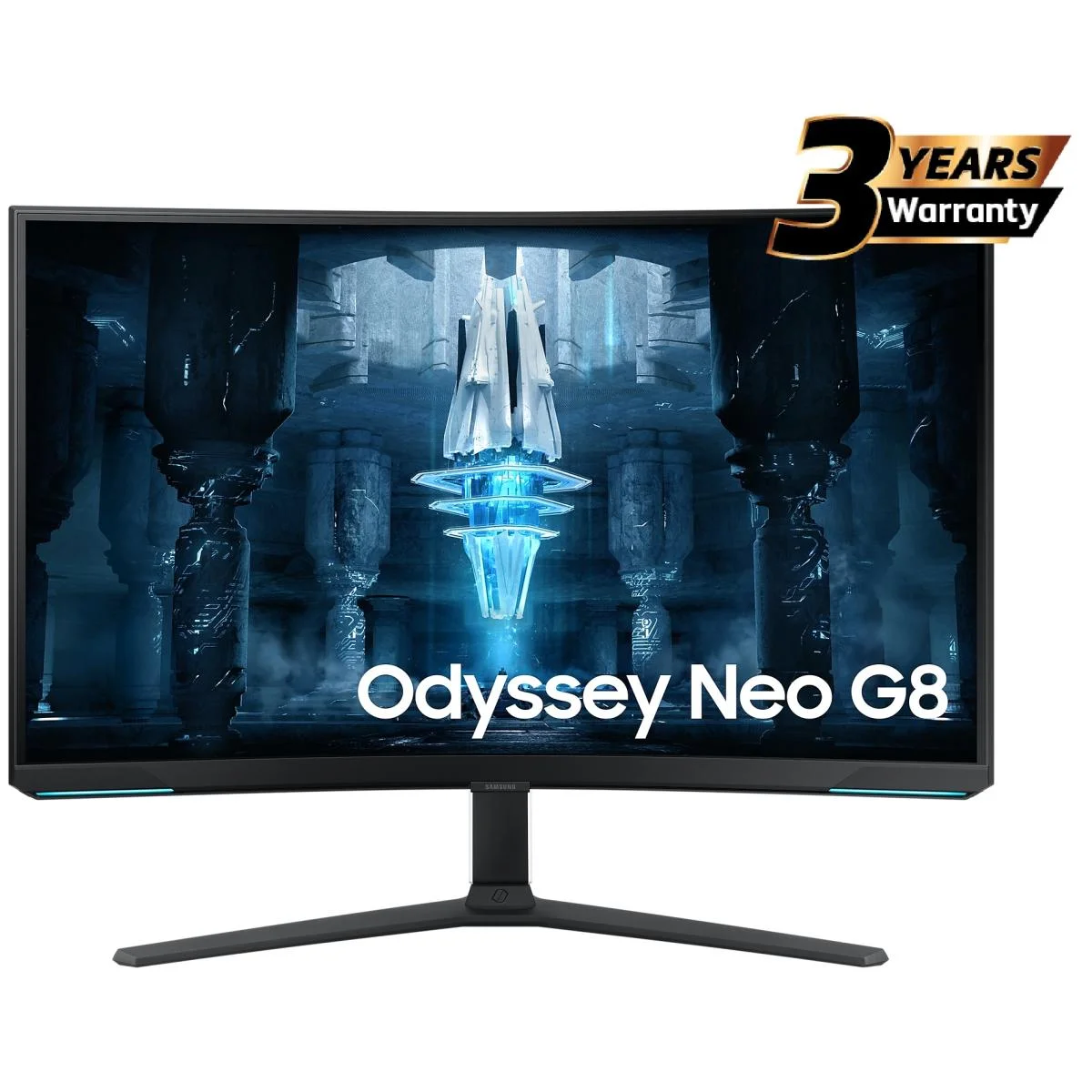 شاشة Samsung Odyssey Neo G8 للألعاب 32 إنش منحنية 4K UHD Mini LED، 240 هرتز، 1 مللي ثانية