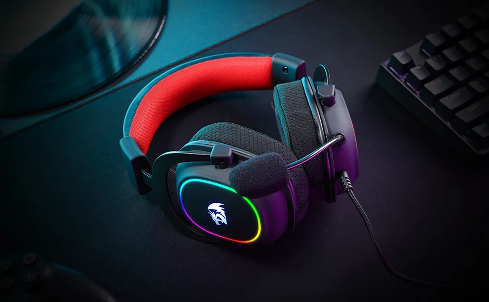 Redragon H510 Zeus-X RGB Gaming Headset with 7.1 Surround Sound and 53mm Drivers - Black - Thumbnail 12