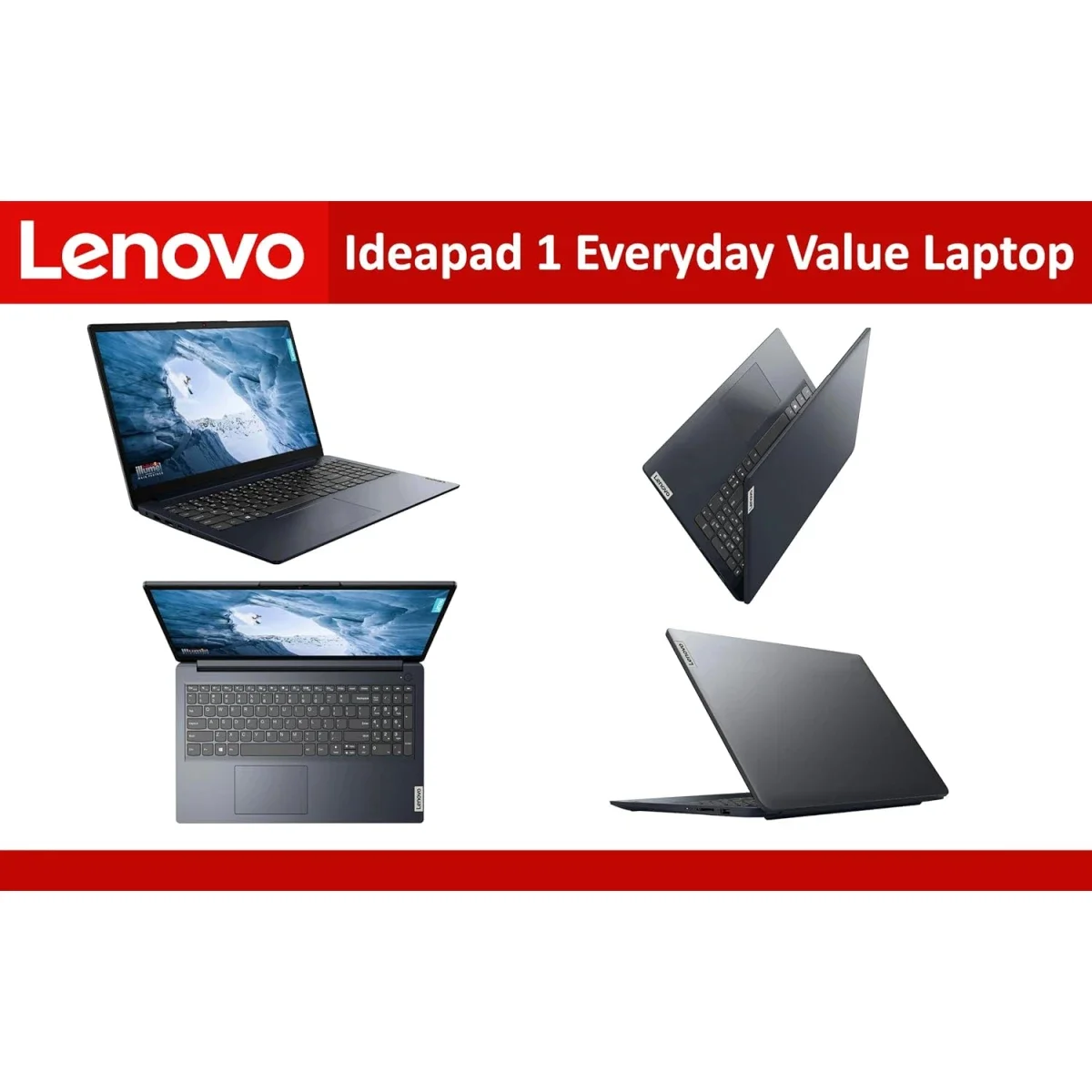 لابتوب Lenovo IdeaPad 1i 15IRU7 بشاشة 15.6 إنش FHD تعمل باللمس ومعالج Intel Core i5-1335U وذاكرة 12GB و256GB SSD لون Abyss Blue - Image 2