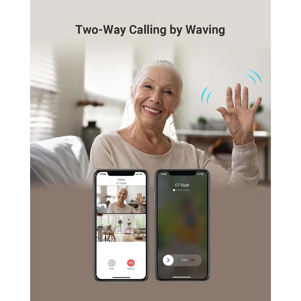 Ezviz C7 Dual (CS-C7 DUAL) Indoor 2K+ 4MP Pan & Tilt Wi-Fi Camera - Image 4