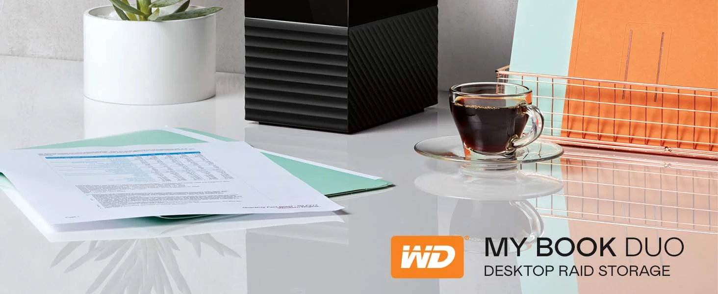 هارد ديسك خارجي مكتبي Western Digital WD My Book Duo 28TB ثنائي الفتحة RAID-0 USB 3.0 وType-C - Image 9