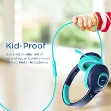 Promate Coddy Kids Wired & Wireless Headphones, 85dB-93dB Safe Volume, 20H Playtime, Emerald - Thumbnail 12