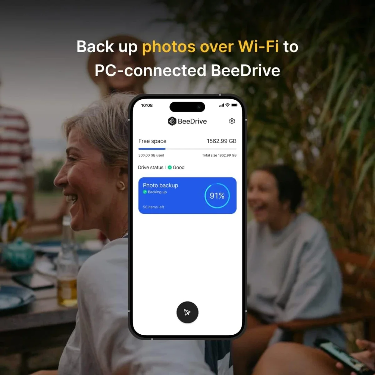 هارديسك SSD خارجية محمولة Synology BeeDrive بسعة 4TB USB-C وUSB 3.2 Gen 2 باللون الأسود - Image 6