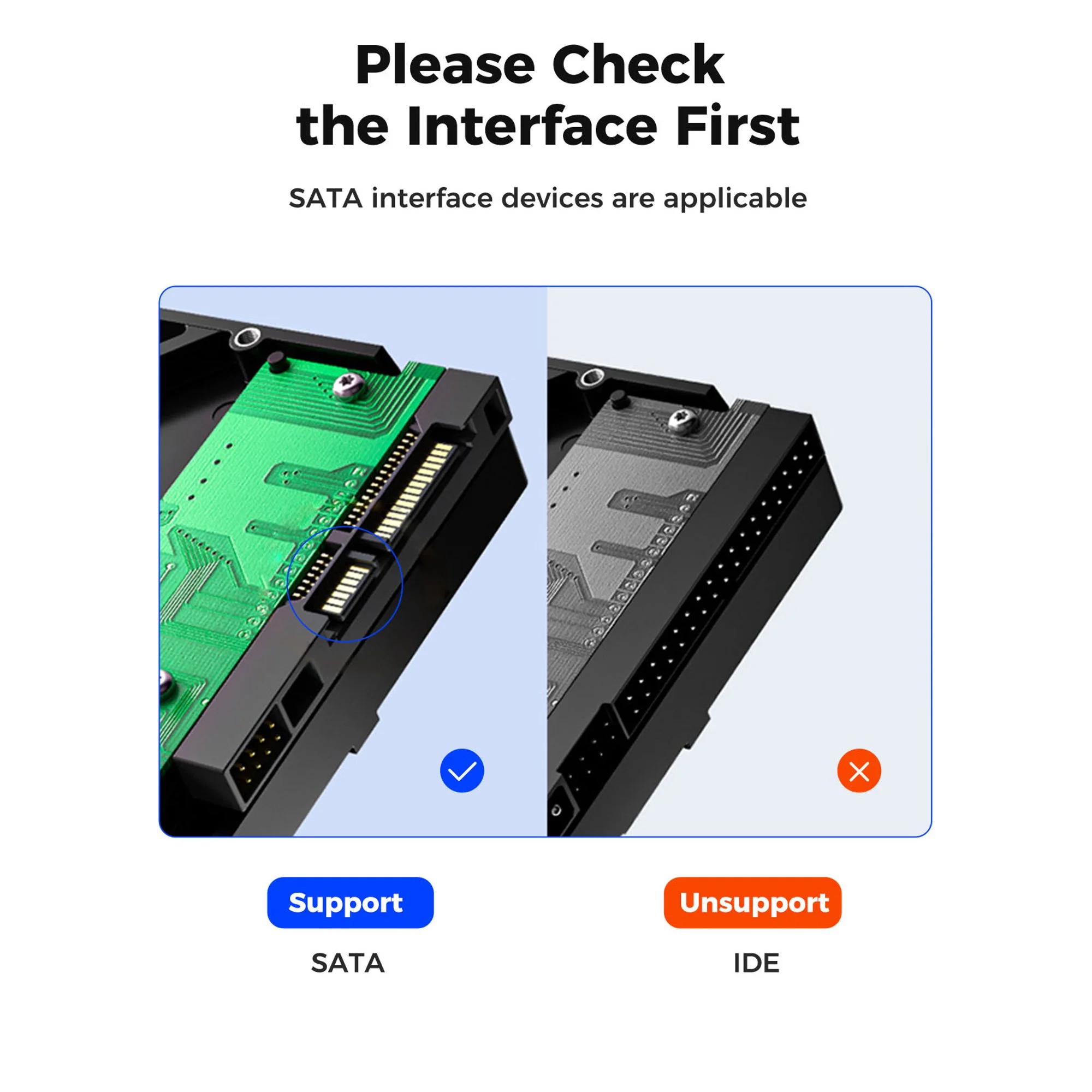 كابل ORICO 1×3 SATA 3.0 لنقل بيانات الهارد، 6Gbps، 90 سم - Thumbnail 8