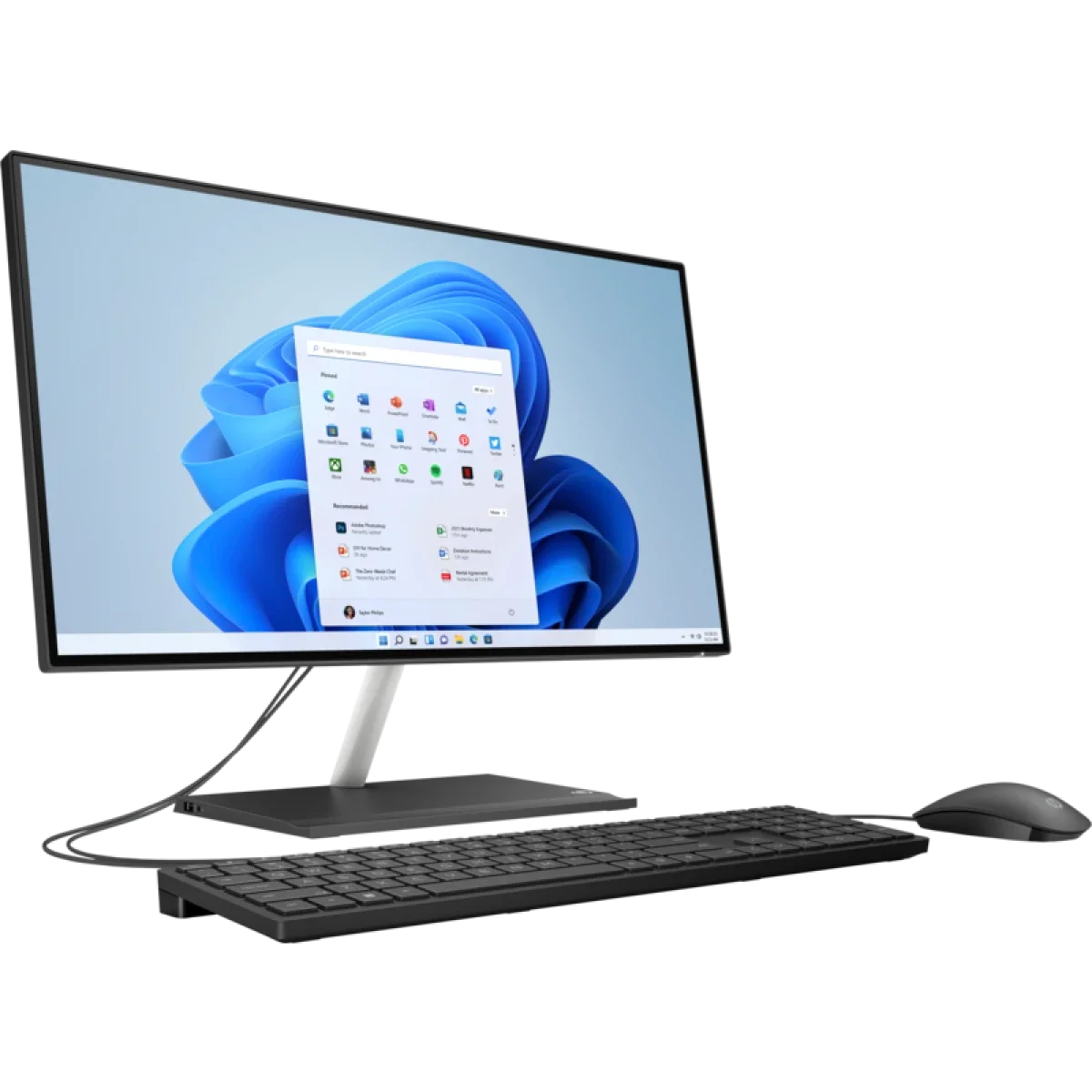 كمبيوتر الكل في واحد HP 24-cb1009ne شاشة لمس 24 إنش FHD IPS، Intel Core i5-1235U، رام 8GB، SSD سعة 512GB، MX450، أسود - Image 3