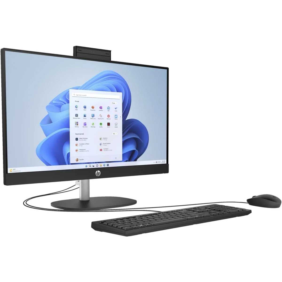 كمبيوتر الكل في واحد HP 24-cr0041ne PC بشاشة 23.8 إنش Full HD IPS ومعالج Intel Core i7-1355U وذاكرة 16GB و512GB SSD لون أسود - Thumbnail 8