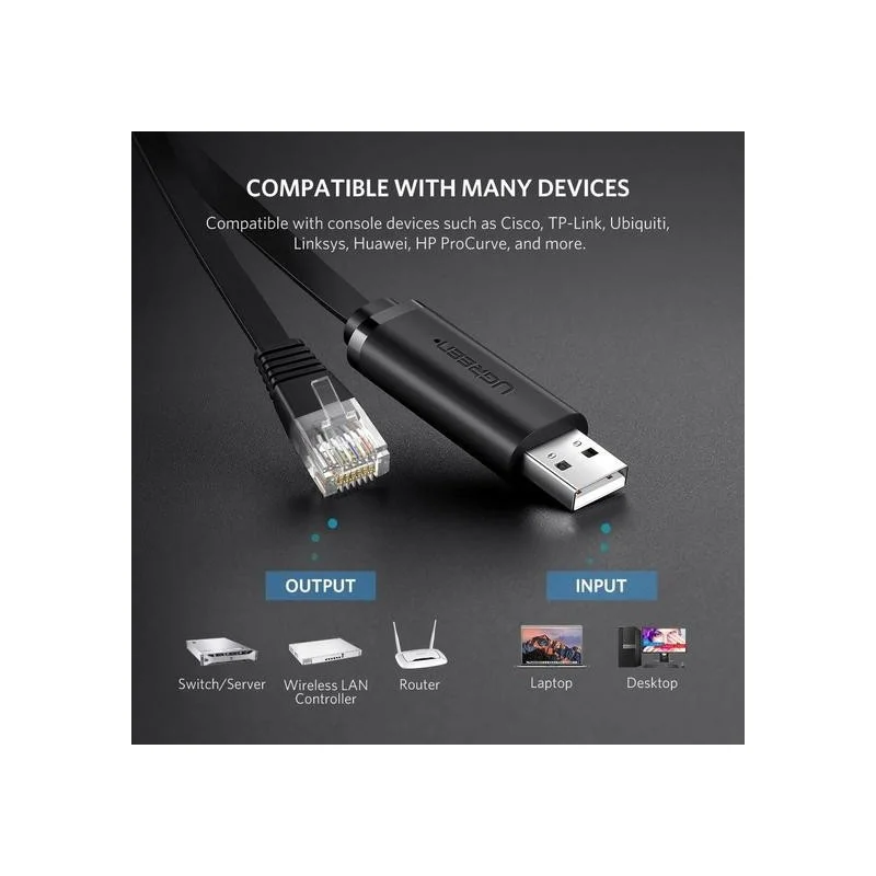 Ugreen 60813 USB to RJ45 Ethernet Console Cable 3m - Image 2