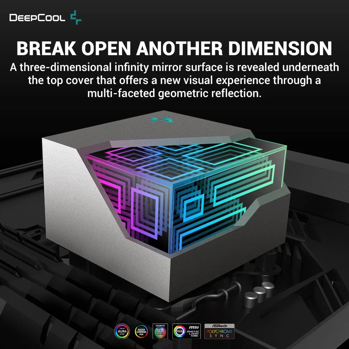 DeepCool LT520 Liquid CPU Cooler 4th Gen Dual-Chamber Pump 3100RPM ARGB 280W TDP - Image 3
