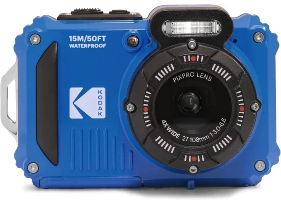 كاميرا رقمية Kodak WPZ2 مقاومة للماء 16MP حتى 15 متر زوم 4X لون أزرق