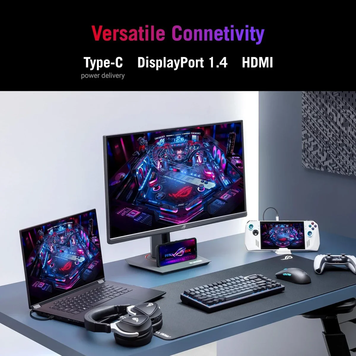شاشة ألعاب Asus ROG Strix XG27ACS 27 إنش QHD Fast IPS بتردد 180 هرتز واستجابة 1 مللي ثانية، أبيض - Image 7