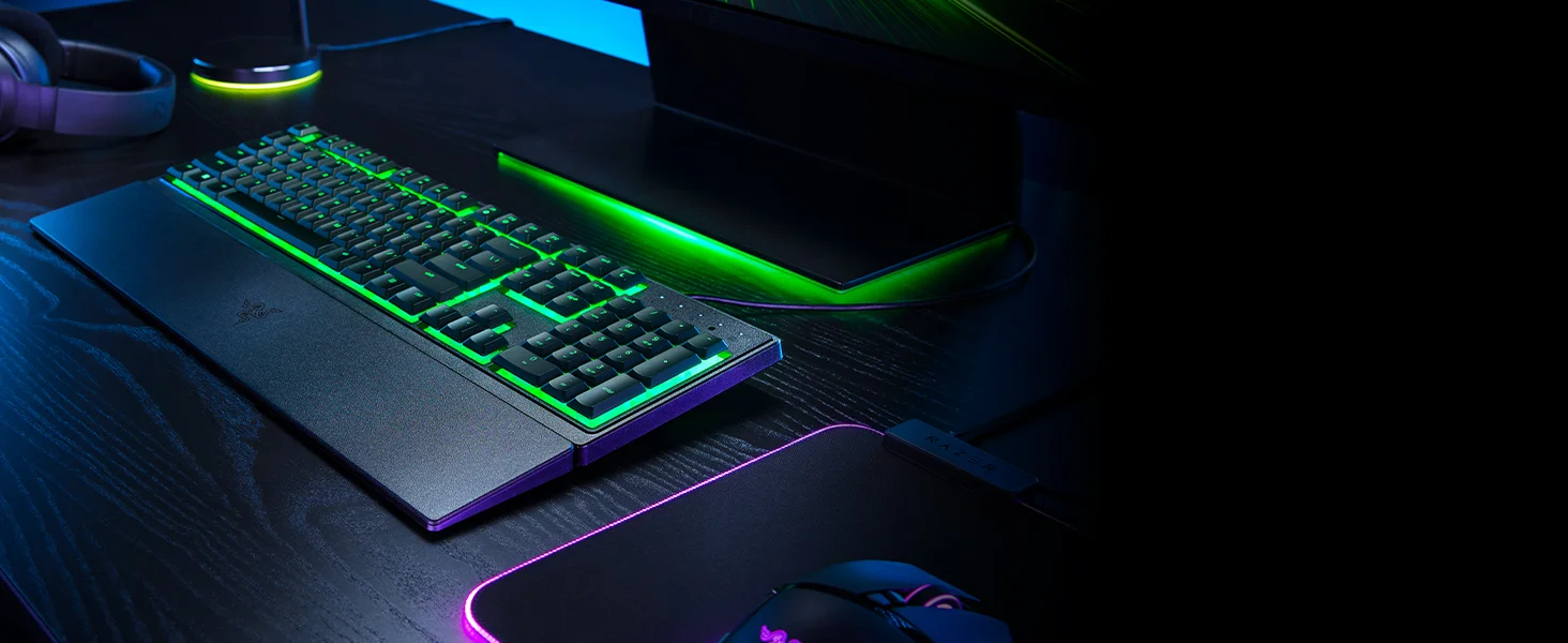 لوحة مفاتيح ألعاب Razer Ornata V3 X منخفضة الارتفاع بمفاتيح غشائية صامتة سوداء - Thumbnail 8