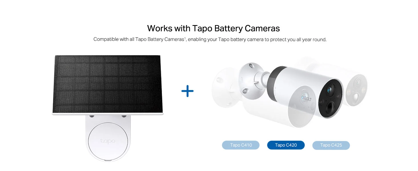 لوح شمسي TP-LINK Tapo A201 لكاميرات Tapo المزودة ببطارية مع كابل 4 متر، 2.5 واط، IP65 - Image 14