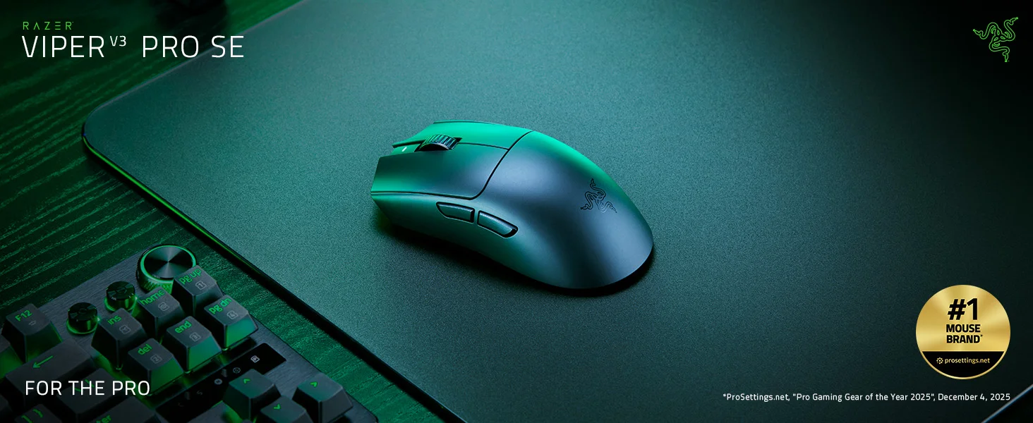 ماوس ألعاب Razer Viper V3 Pro SE لاسلكي بدقة 35K DPI، أسود - Thumbnail 10