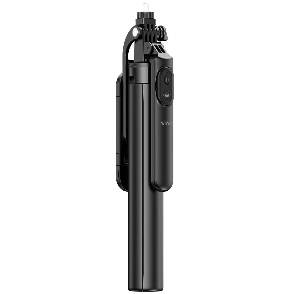 WIWU Wi-SE012 Bluetooth Selfie Stick Tripod with Fill Light and Remote Control - Black - Image 3