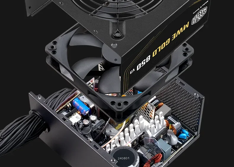 Cooler Master MWE Gold 850 V3 850W 80 PLUS Gold ATX 3.1 Non-Modular Power Supply - Thumbnail 10