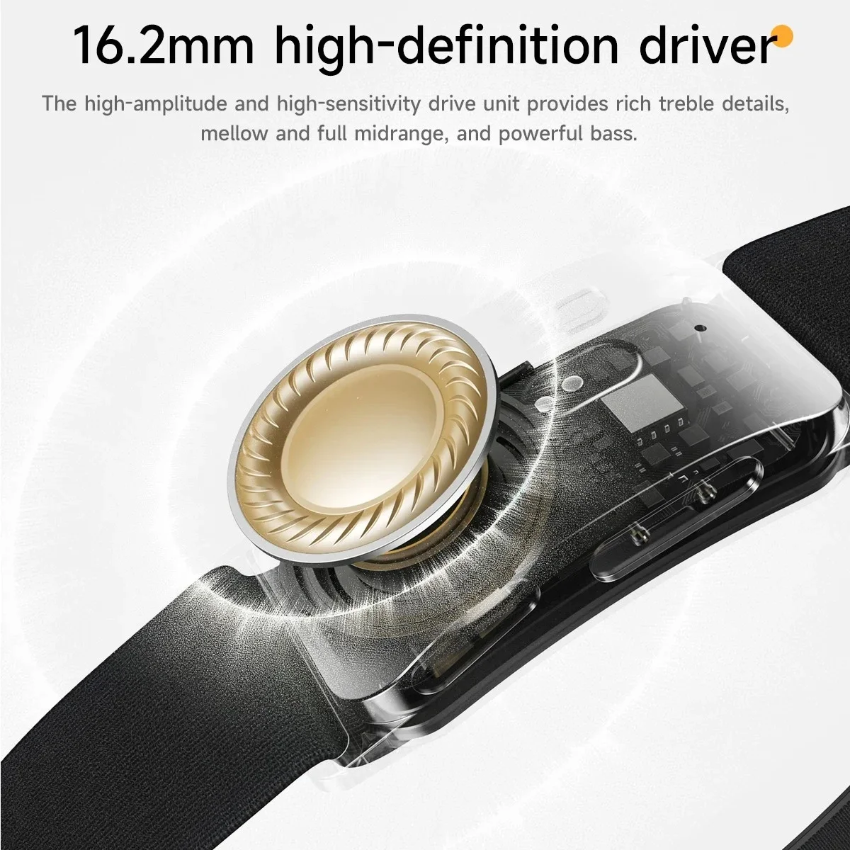 HOCO EA10 Open-Ear Hairband Sports Headset with 16.2mm Drivers - Black - Image 7
