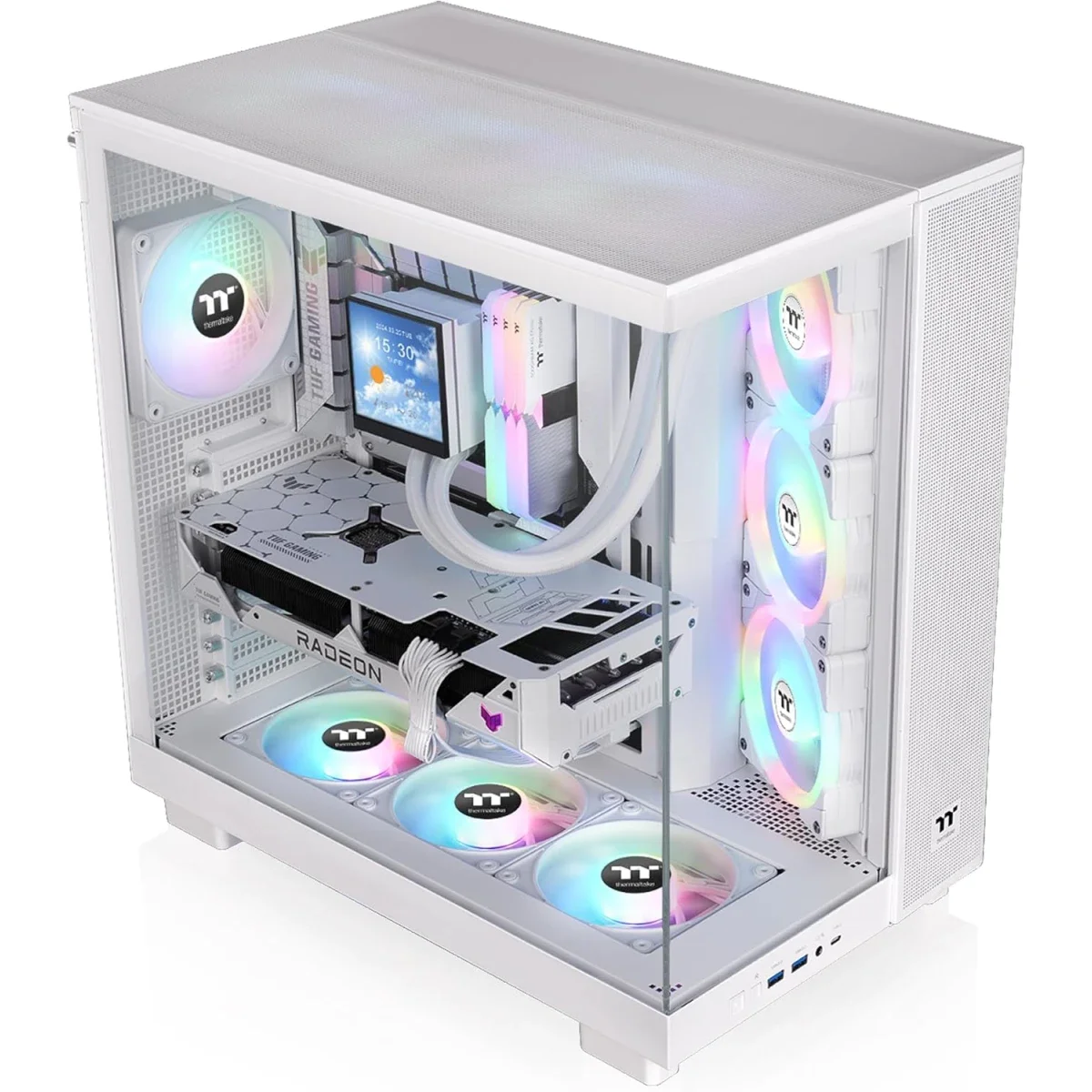 هيكل كمبيوتر Thermaltake View 380 XL TG ARGB ميد تاور أبيض - Image 4