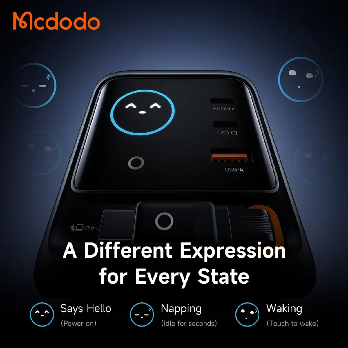 Mcdodo FreeGo Pro CH-139 100W Desktop Fast Charger with 100cm USB-C Cable - Thumbnail 3