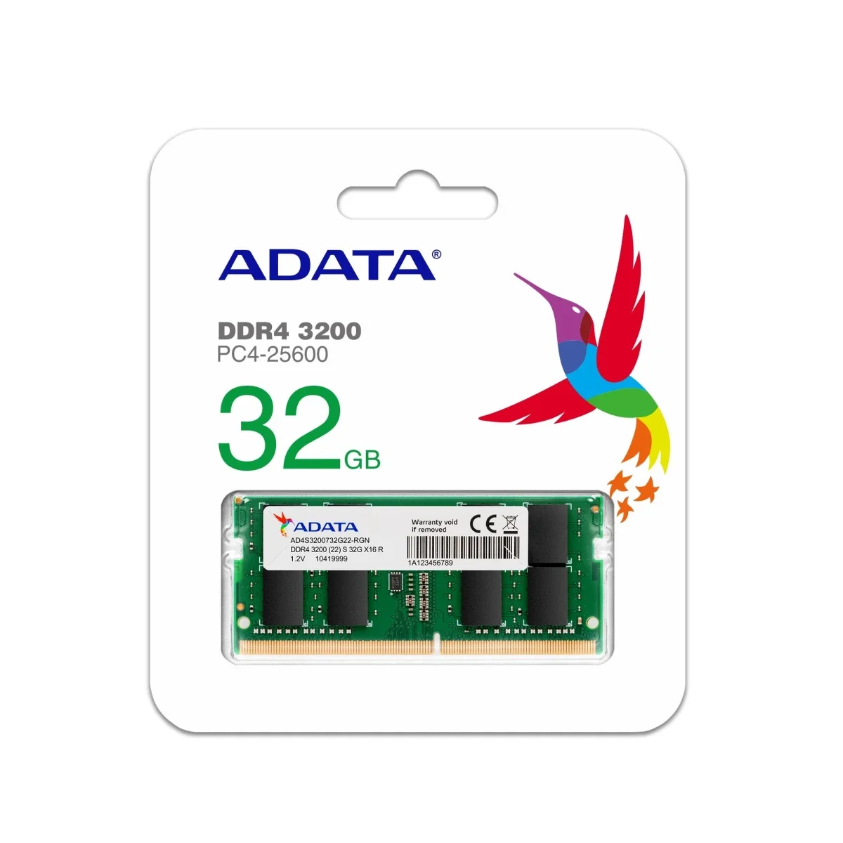 ذاكرة لابتوب ADATA AD4S3200732G22-SGN ‏32GB DDR4 بسرعة 3200MHz SO-DIMM