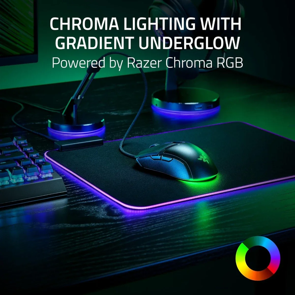 ماوس ألعاب سلكي Razer Cobra خفيف 58 جم بمفاتيح بصرية Gen-3 وإضاءة Chroma RGB ودقة 8500 DPI - أسود - Thumbnail 4