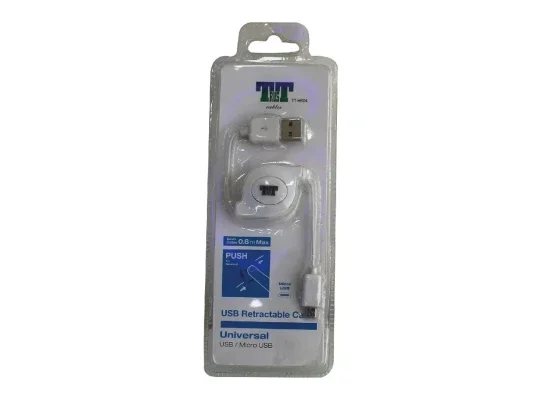 كابل هاتف Trust TT-HR04 قابل للسحب من USB إلى Micro USB - Image 2