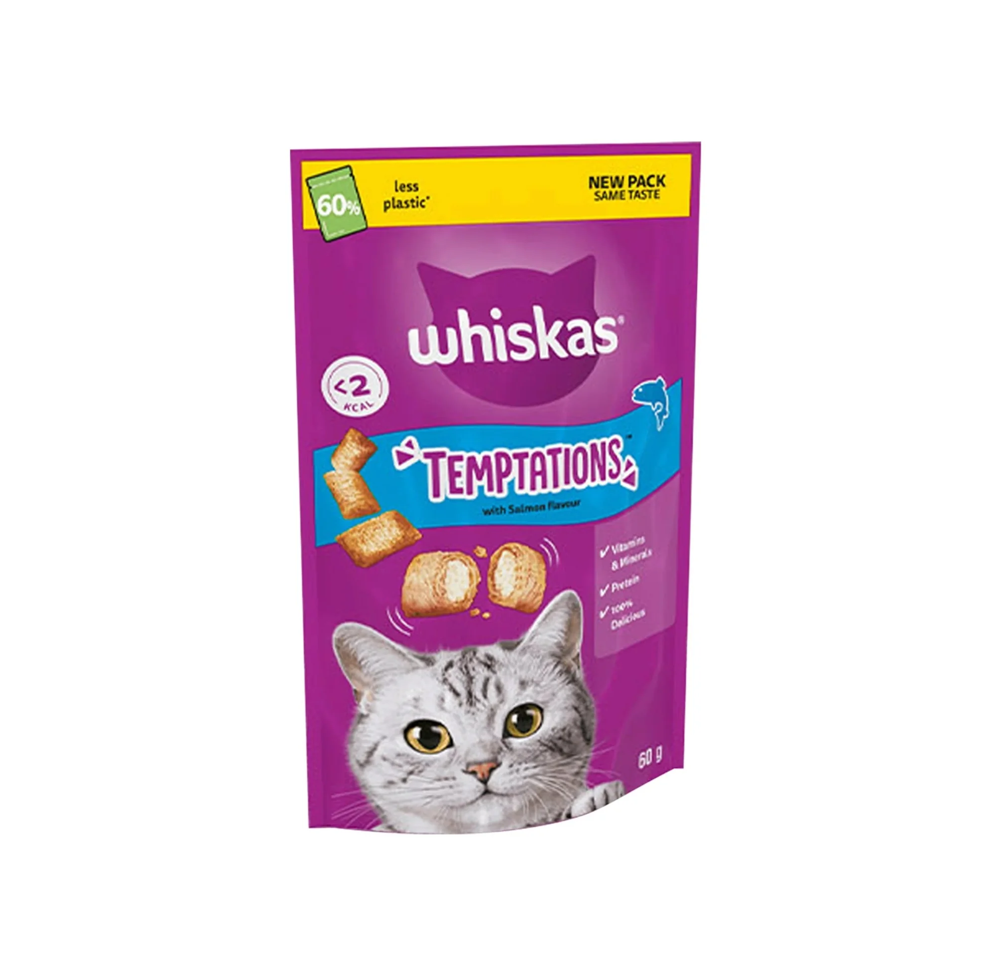 مكافآت Whiskas Temptations بالسلمون