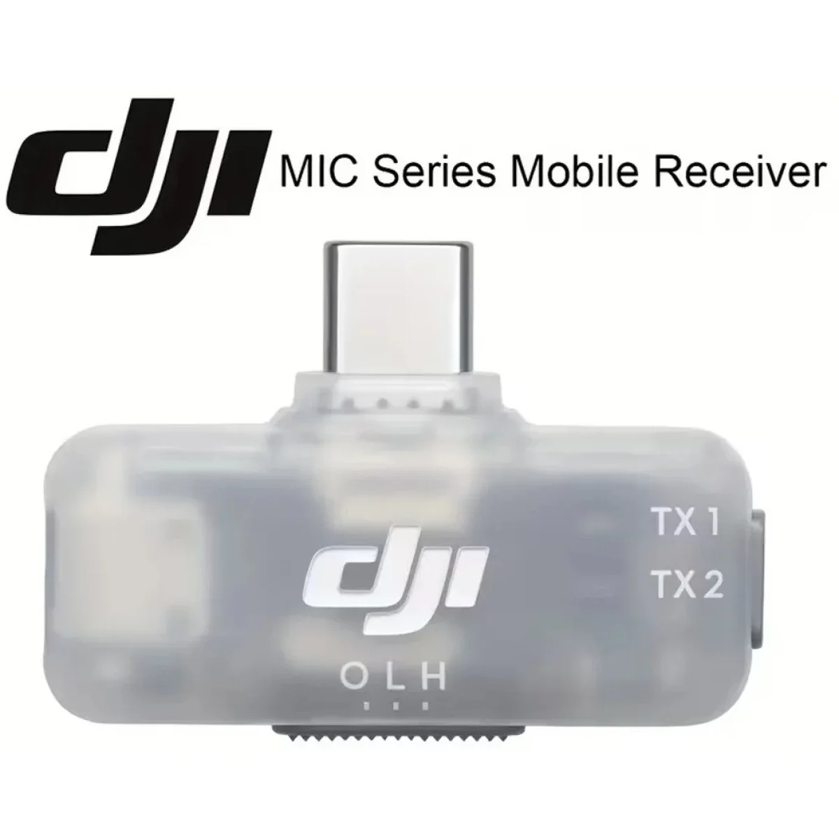 مستقبل DJI Mic Series Mobile Receiver للهواتف USB-C لاسلكي 2.4GHz وBluetooth 5.3
