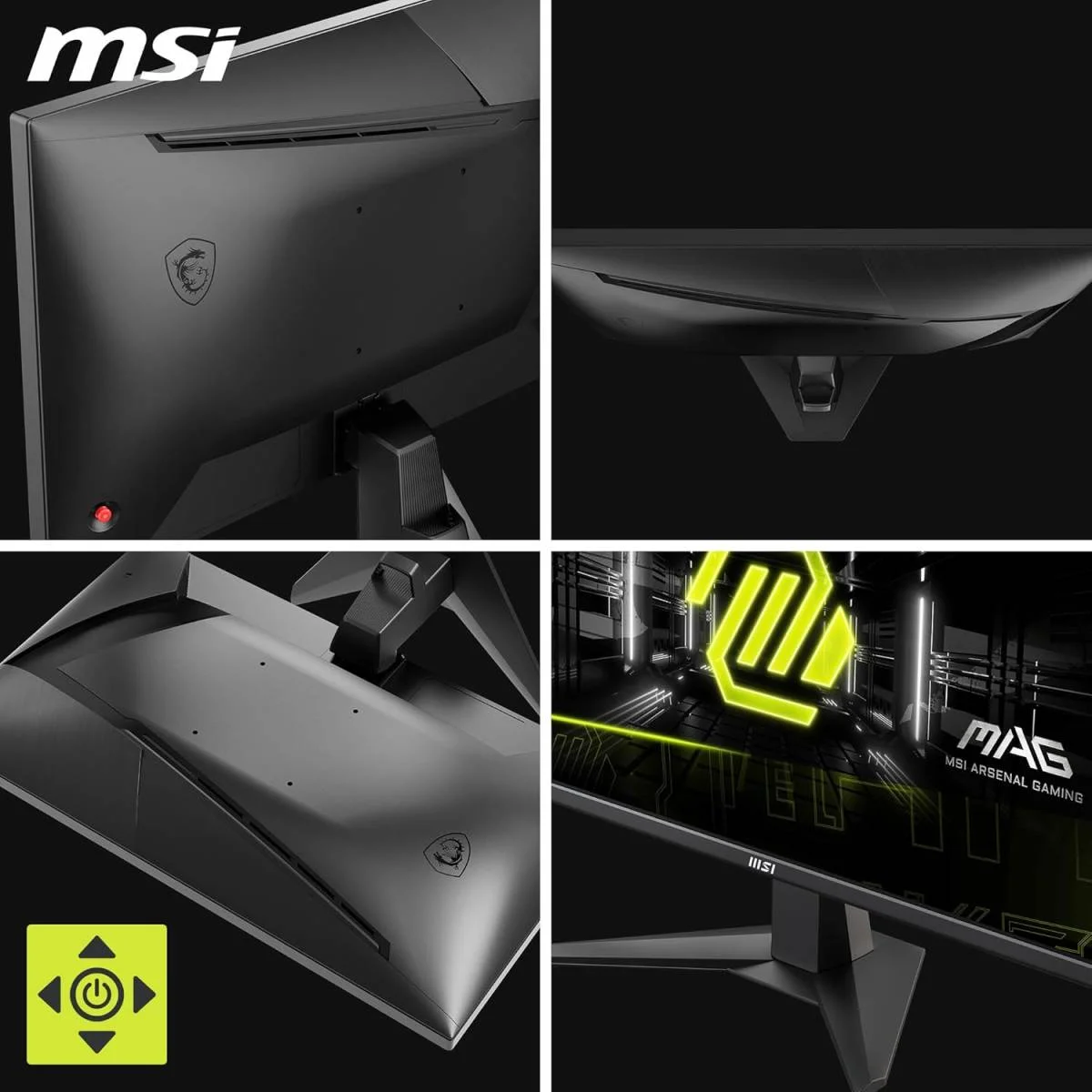 MSI 24.5-inch Flat FHD Gaming Monitor, 200Hz, 0.5ms Rapid IPS, HDR Ready, AMD FreeSync Premium, Black, 3-Year Warranty – MAG 255F E20 - Thumbnail 5