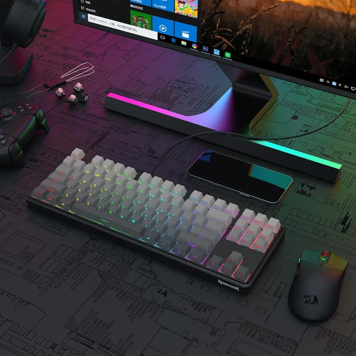 Redragon K707 HE 87-Key TKL Wired Magnetic Gaming Keyboard - Thumbnail 5