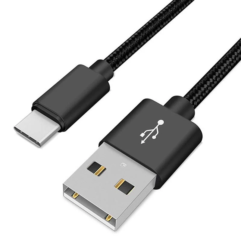 Type-C Charging & Data Cable, Nylon Braided, 20cm - Image 2