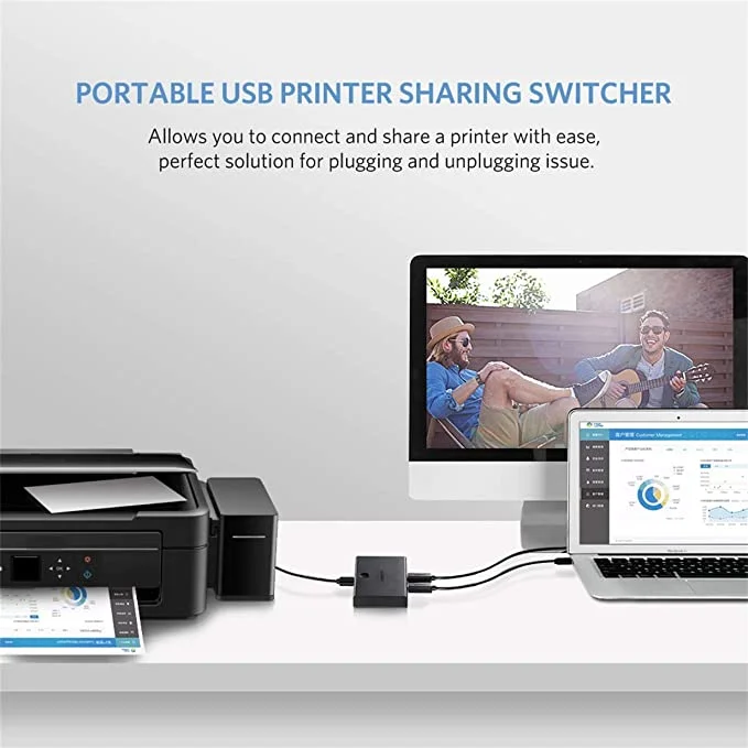 سويتش مشاركة USB Ugreen 30345 بتقنية USB 2.0 مدخلين ومخرج واحد KM - Image 3