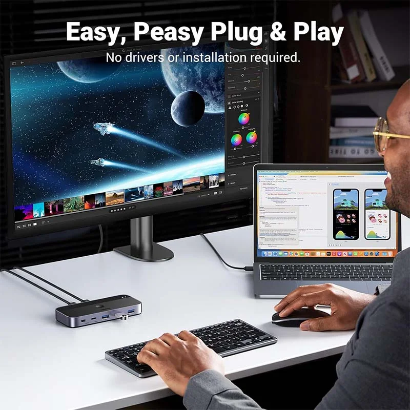 سويتش مشاركة USB Ugreen CM662/15705 إصدار USB 3.0 لجهازَي كمبيوتر و4 أجهزة USB-C وUSB-A - Image 4