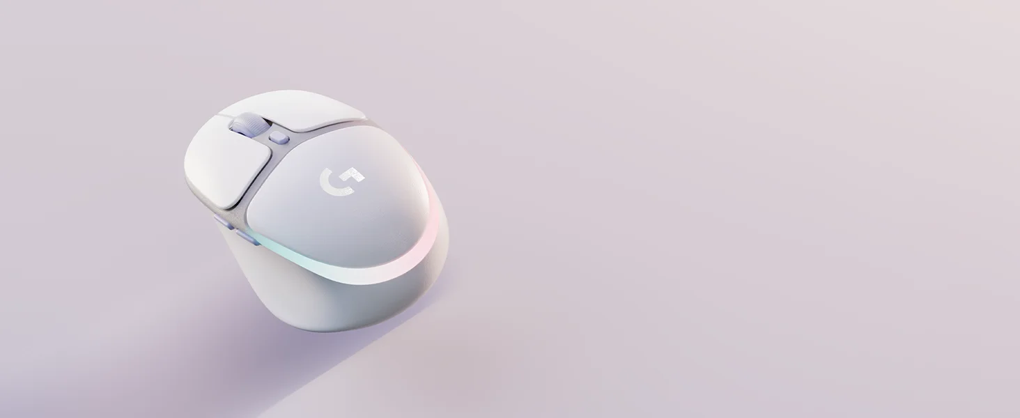 ماوس ألعاب لاسلكي Logitech G705 بإضاءة LIGHTSYNC RGB ودقة 8,200 DPI، أبيض ميست - Thumbnail 7