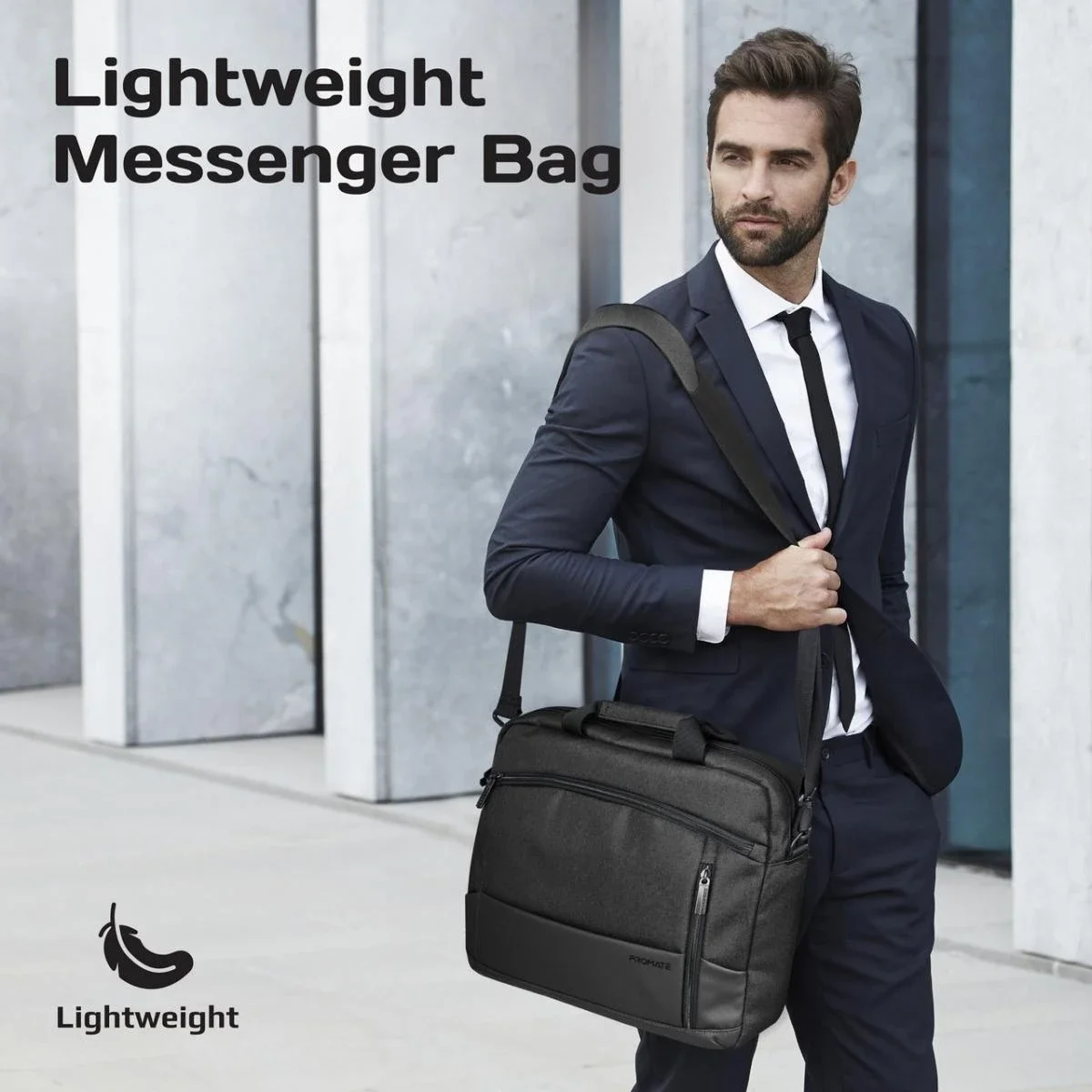 حقيبة لابتوب Promate Satchel-MB ماسنجر خفيفة ومريحة 15.6 إنش - Image 2