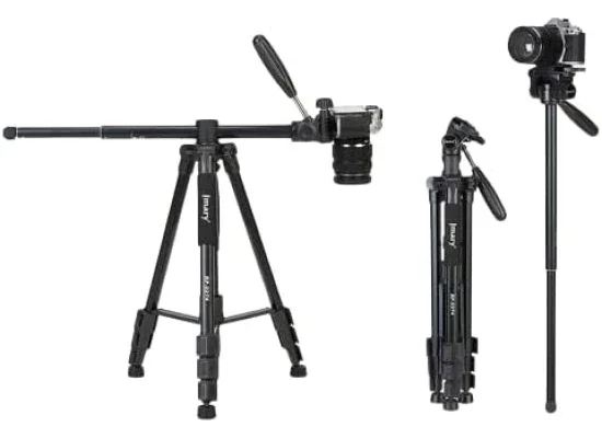 Jmary KP-2274 Professional Multi-Functional Tripod 1.67m Black - Thumbnail 8
